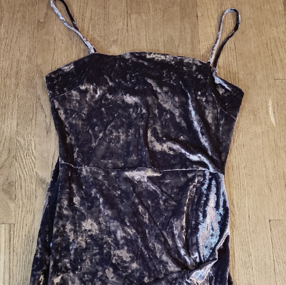 Cami Crushed Velvet Cinched Mini Dress